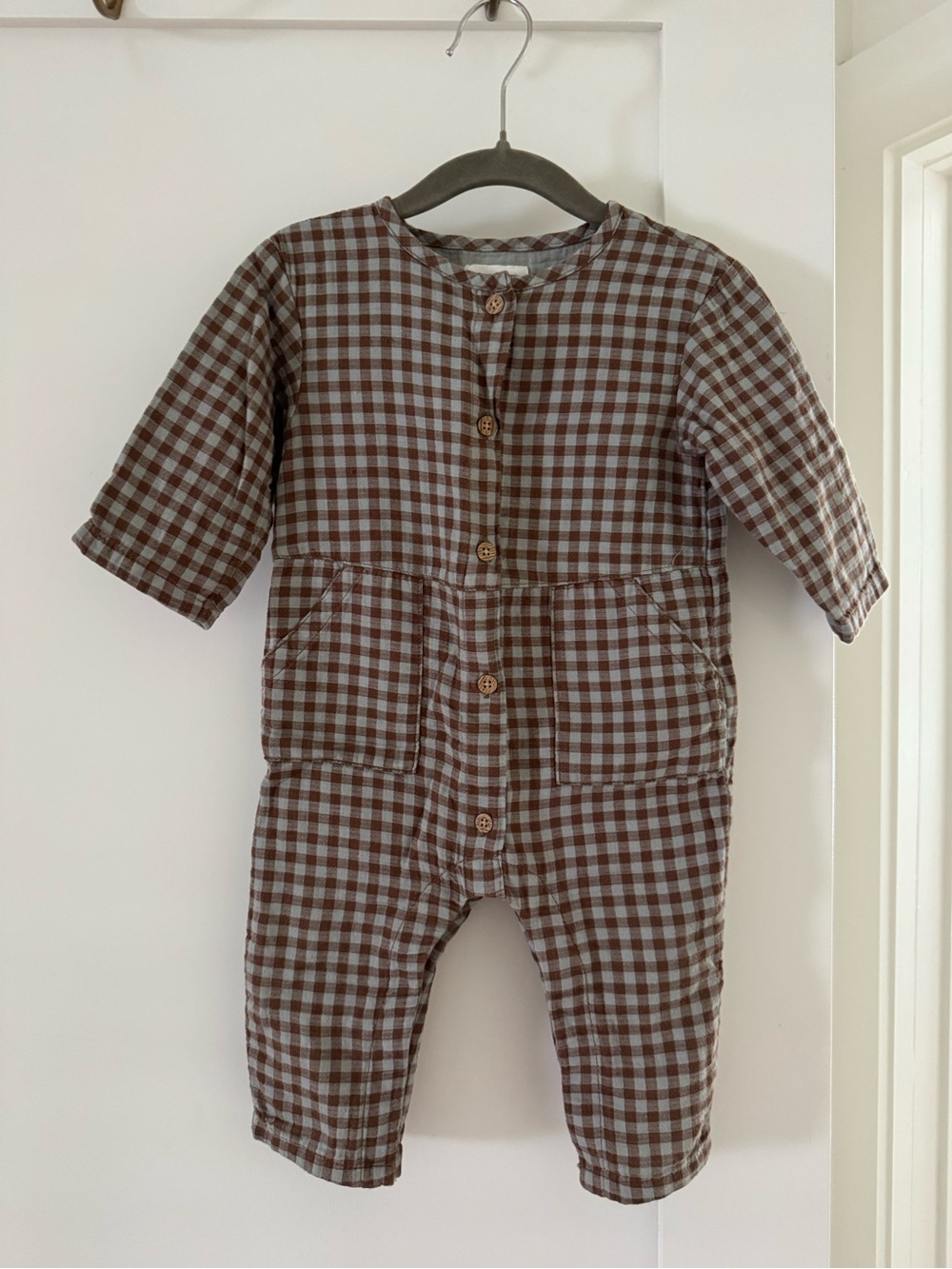 Gingham Romper with snaps, 100% Cotton, Carter’s Little Planet, 6-9 months